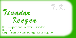 tivadar keczer business card